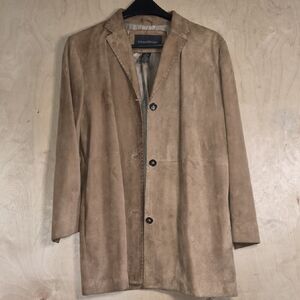 Banana Republic womans Light Tan Suede Trench Coat